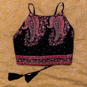 Sequin festival crop top